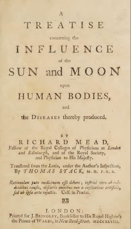 A treatise concerning the influence of the sun