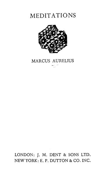 Marcus Aurelius Meditations - 1906
