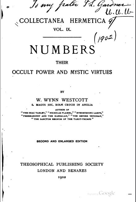 Collectanea Hermetica by W. Wynn Westcott - 1902