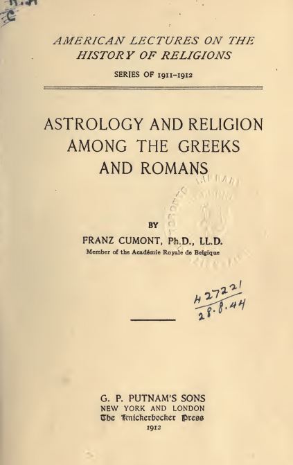 Oriental Astrology Darwinism And Degeneration by Janardan Joshi - 1905