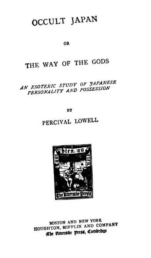 Occult Japan by Percival Lowell - 1894