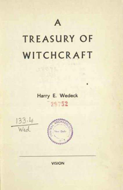 Treasury of witchcraft by Harry E. Wedeck - 1961