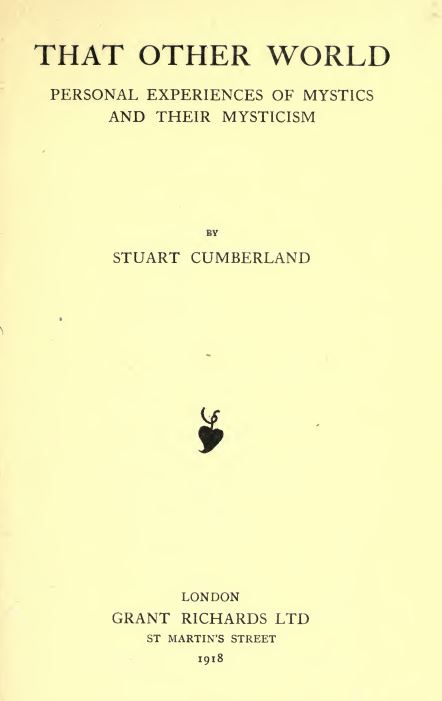 That Other World by Stuart Cumberland - 1918