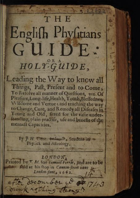 The English physitians guide by John Heydon - 1662