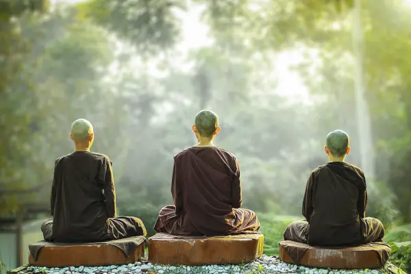 monks meditate