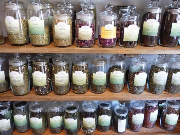 jars with herbs