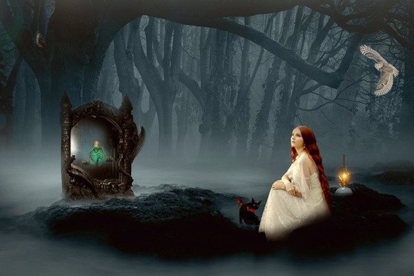 magic mirrorr in the forest