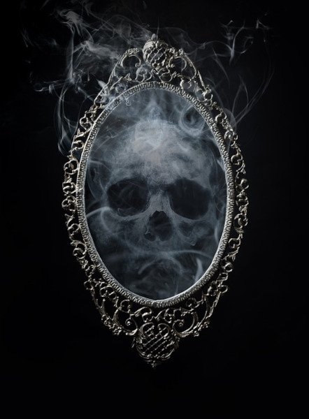 skull in the mirror